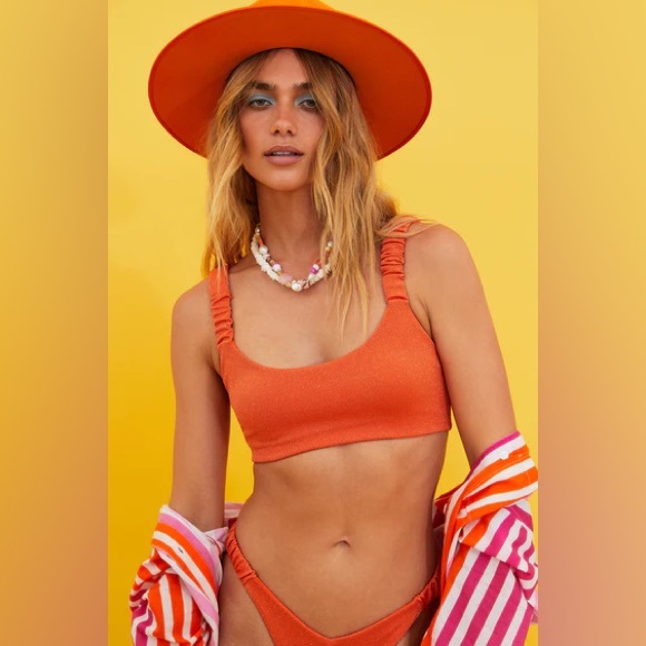 Revolve Beach Riot Alex Top / Cover Up- Sunset Stripes Sz s/m - Picture 10 of 16